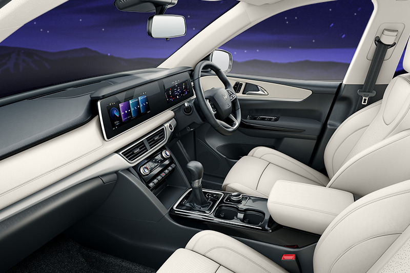 the inside of a car