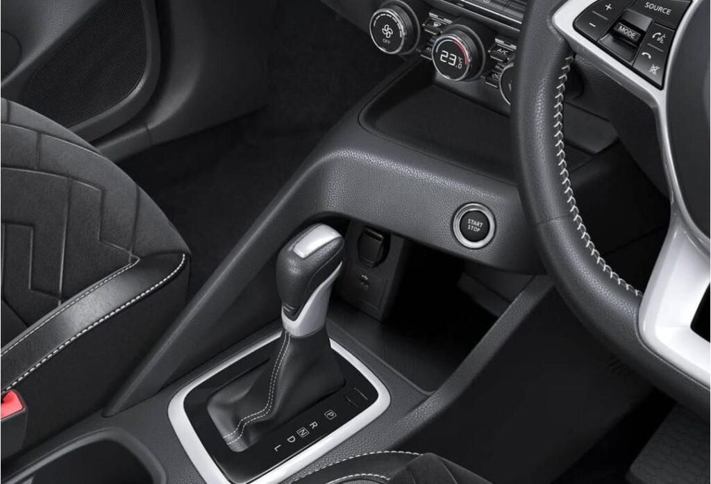 the interior of a car